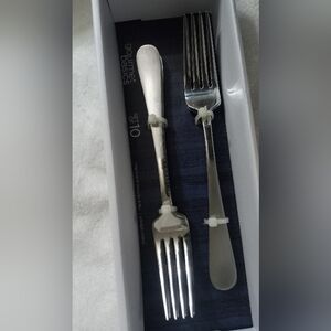 Gourmet Basic Premium Satin Symmetry Stainless Steel Dinner 10 Pieces Forks